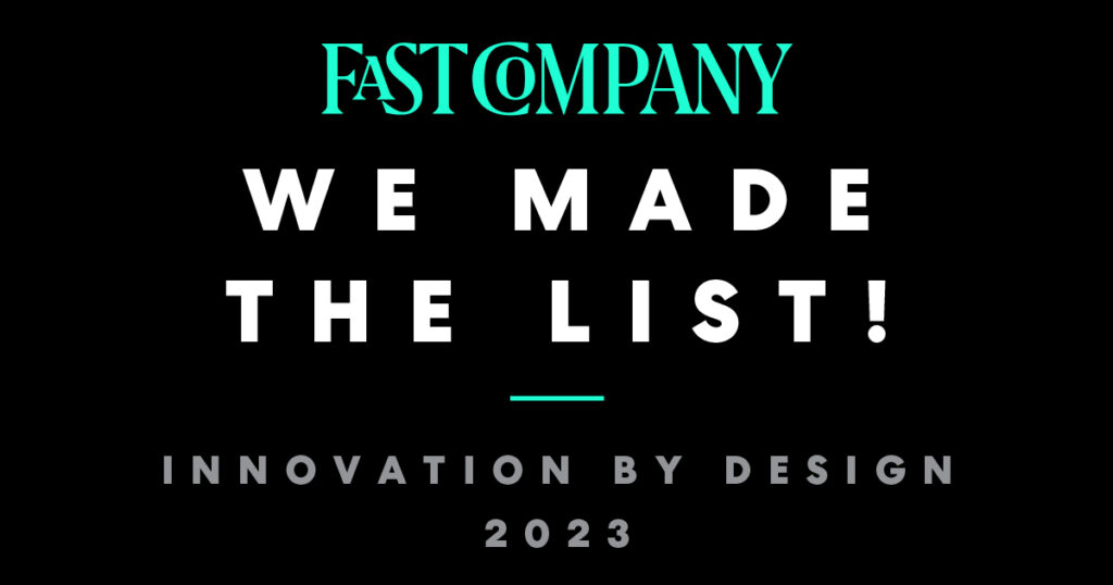Fast Company Innovation by Design Award announcement