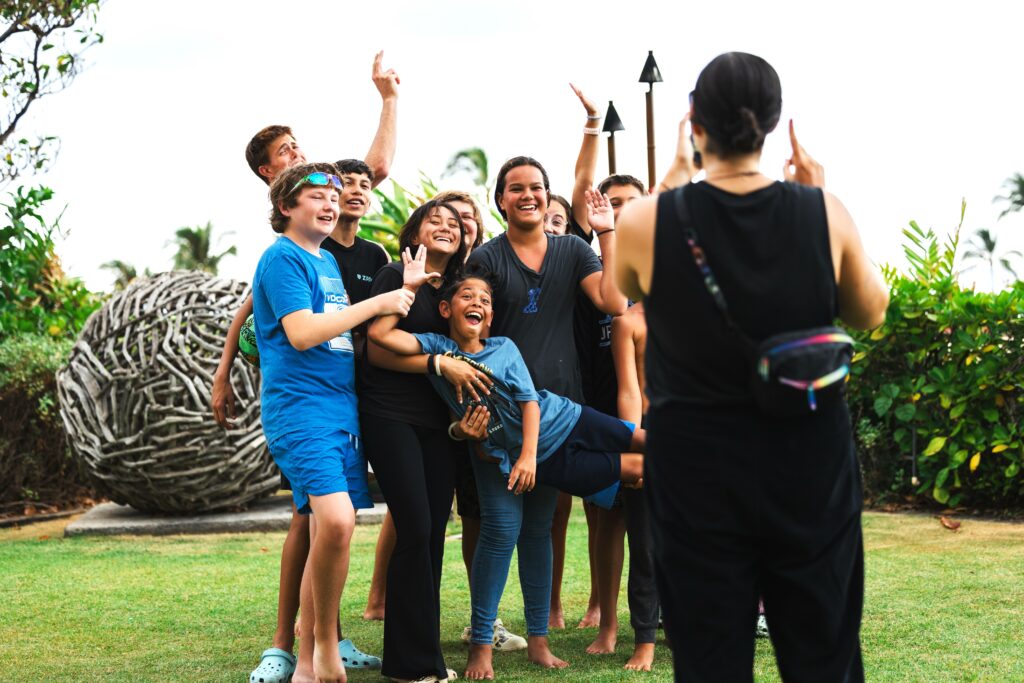 Campers smiling in Maui program