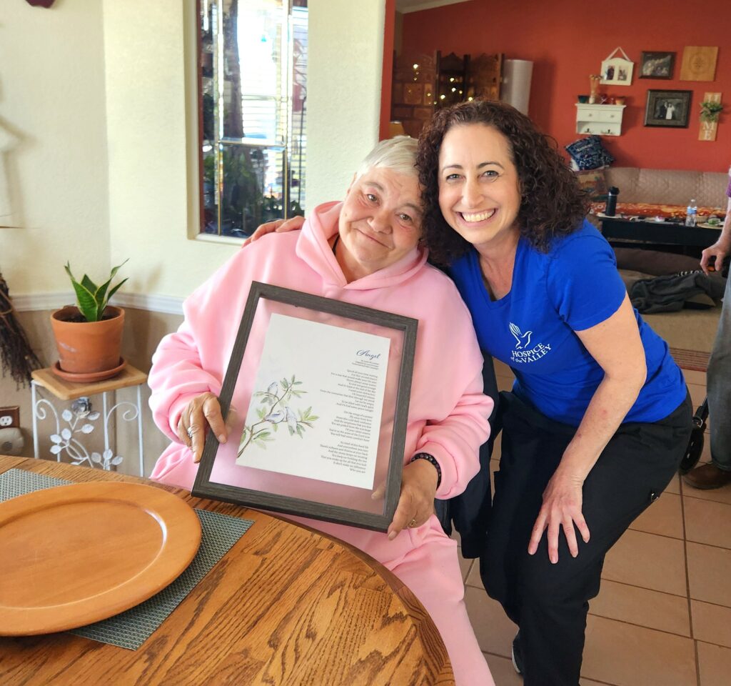 A social worker with her patient